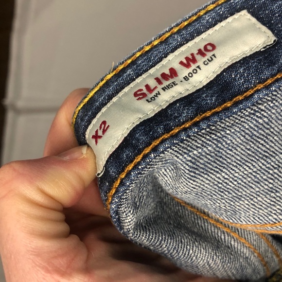 Express Slim W10 low rise boot cut jeans - Picture 7 of 8